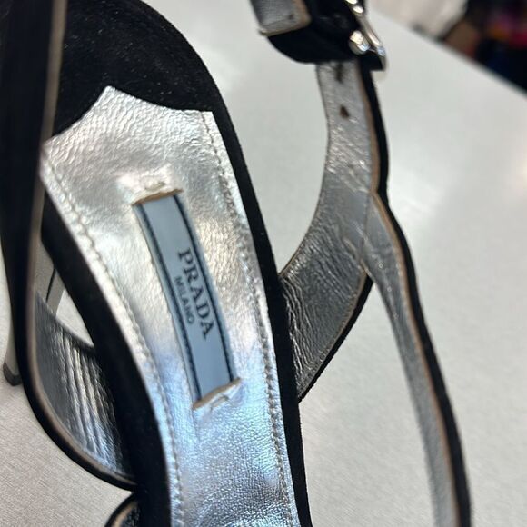 Prada Sandal Heel Black Size 10 - Picture 7 of 10